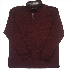 Derminpro Maroon Long Sleeve Lightweight Polo Shirt